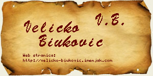 Veličko Biuković vizit kartica